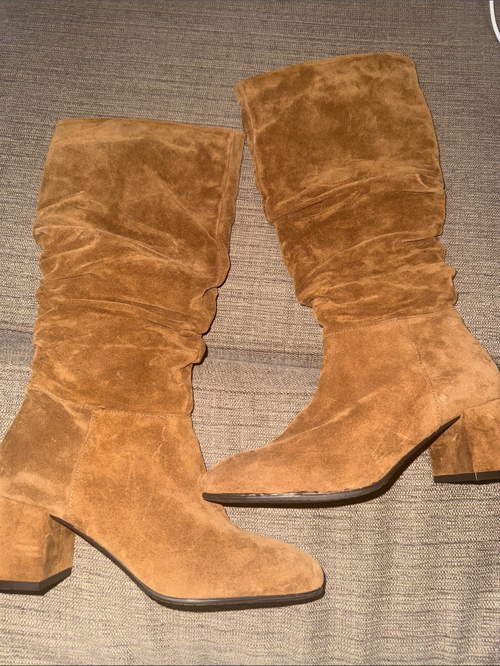 Clarks Chestnut Suede Slouchy Mid-Heel Women's Boots